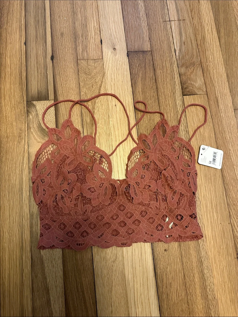 Free People Rust Lace Bandeau Bralette